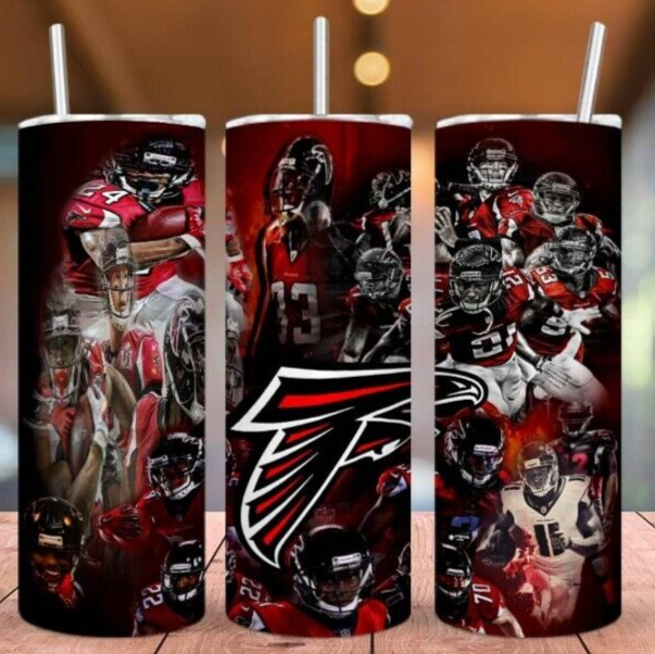 Atlanta Falcons NFL Team Style Multicolor 20oz Insulated Tumbler Box Lid New