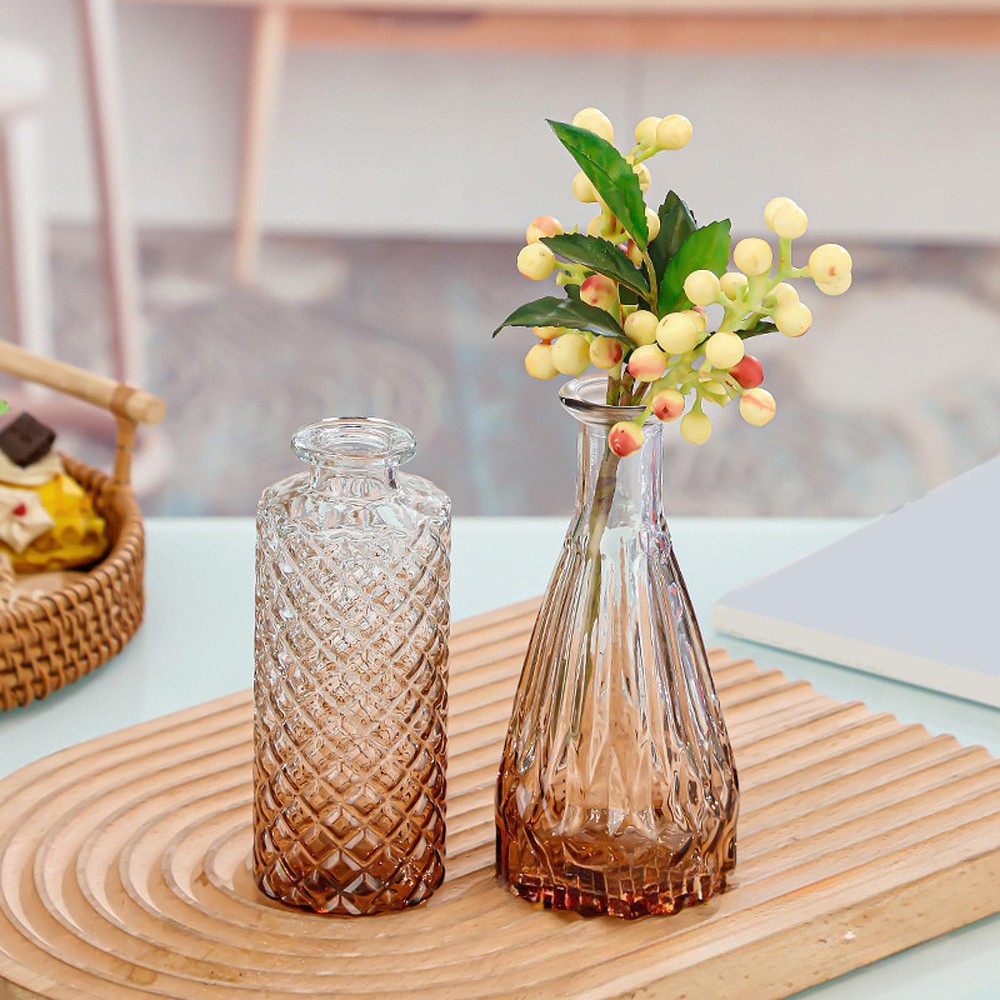 30Pcs Glass Bud Vases Set Mini Flower Vases for Cabinet Living Room Entrance