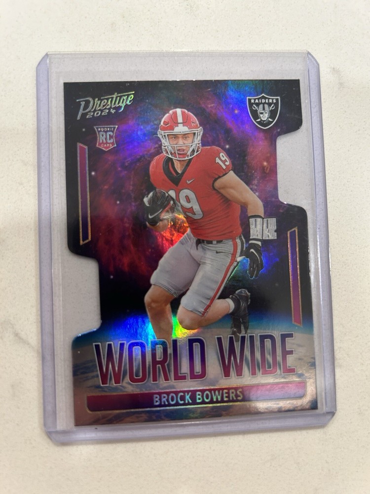 2024 Prestige Brock Bowers (RC) World Wide Case Hit SSP WW-BBS