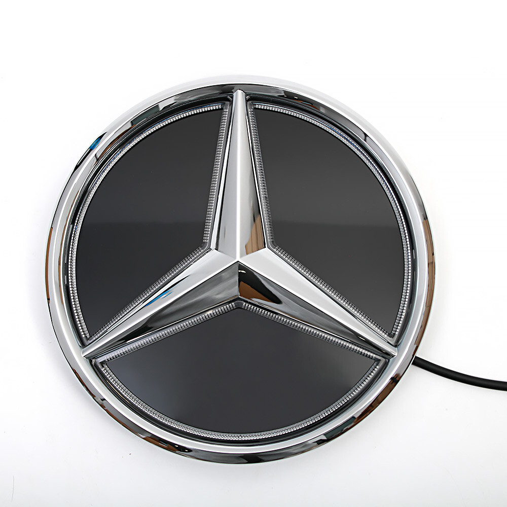 Front Grille LED Light Mirror Emblem Fit For Mercedes-Benz 2015-18 C Class W205