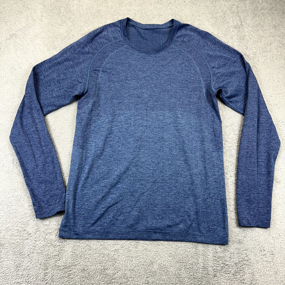 Lululemon Metal Vent Tech Long Sleeve Running Shirt Mens M Heather Blue