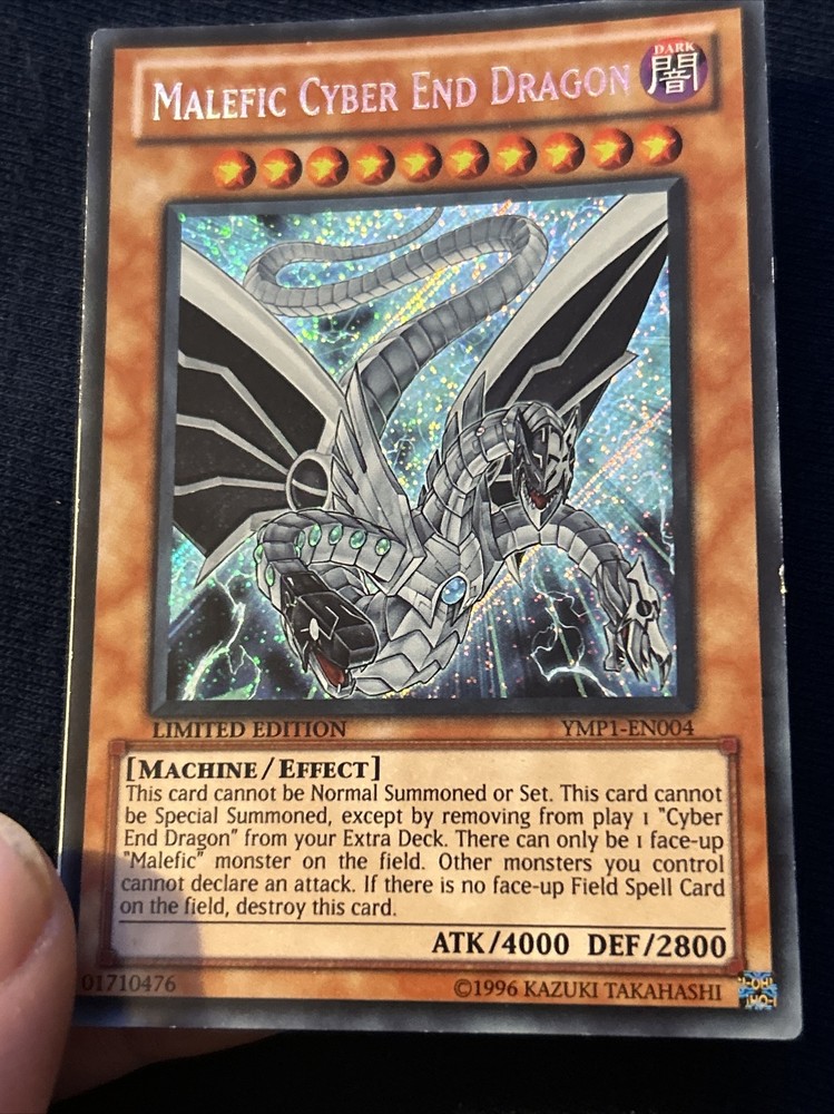 Yugioh Malefic Cyber End Dragon Secret Rare YMP1-EN004 Limited Edition Light Play