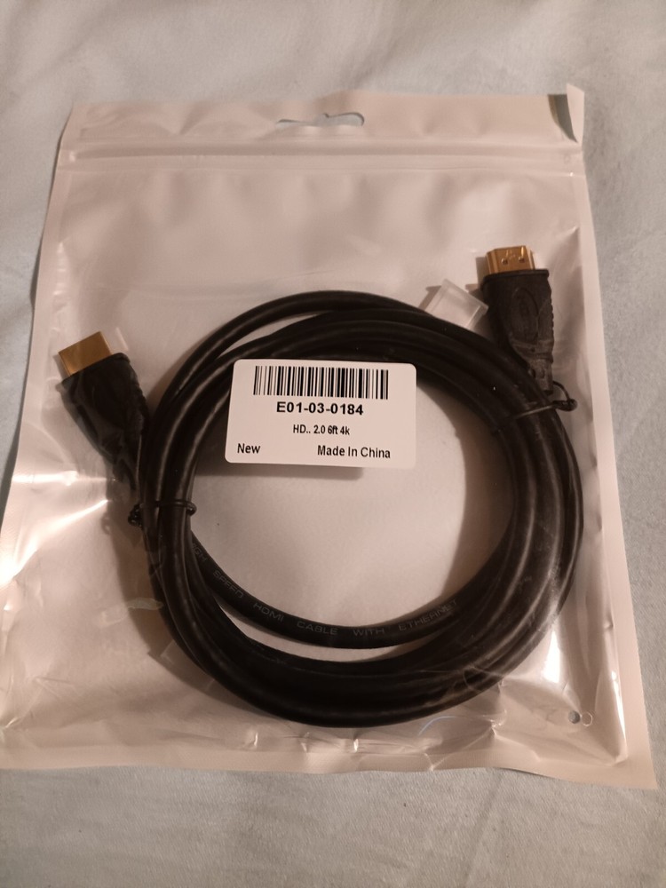 6Ft Ultra High Speed HDMI 2.0 Cable - 4K@60Hz, Gold Plated Connector
