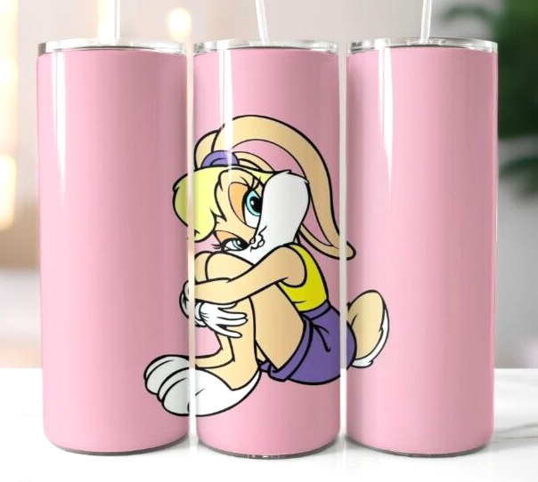Looney Toons 27 Multicolor 20 oz Insulated Tumbler Box Lid Clear Straw New