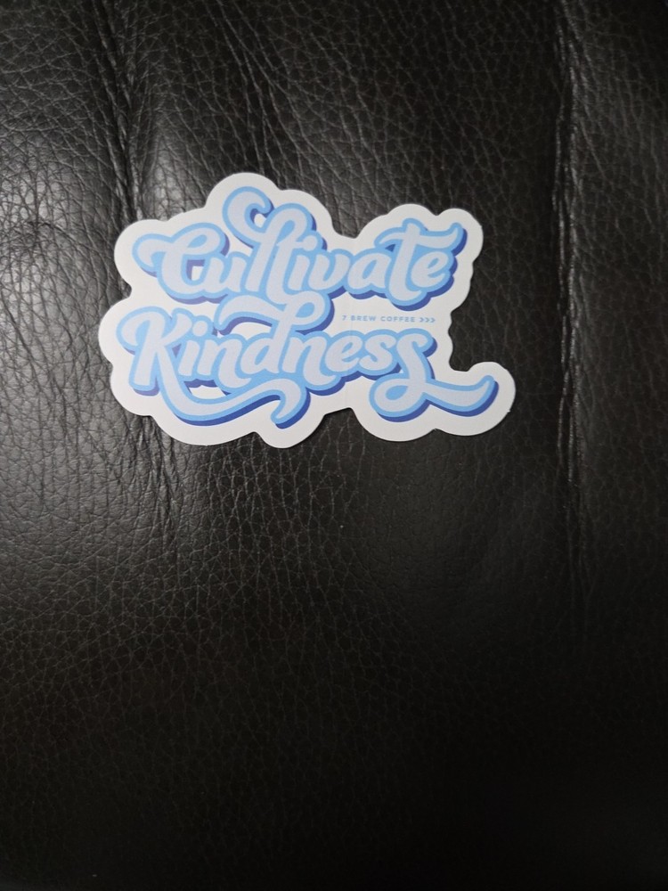 7 BREW BLUE COFFEE CULTIVATE KINDNESS STICKER BRAND NEW