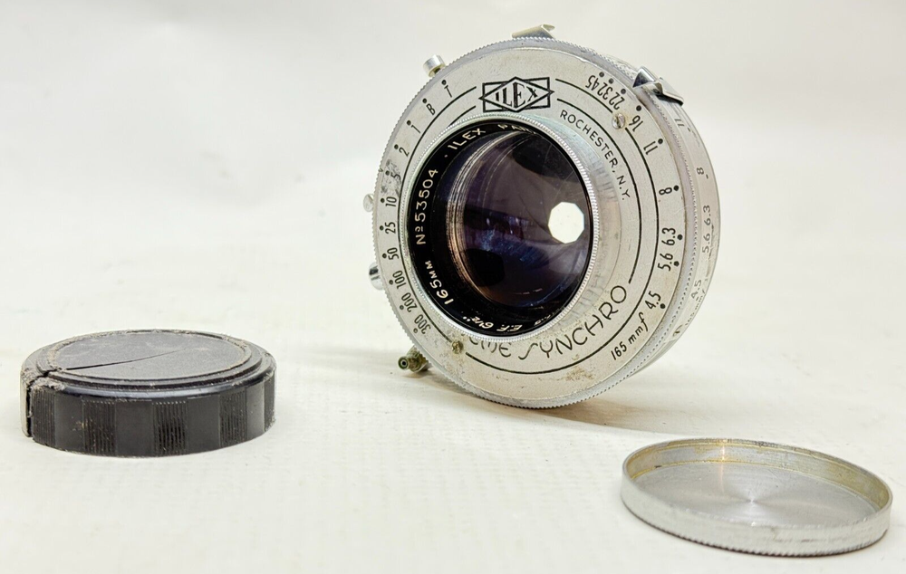 Vintage Ilex No 2 Acme Synchro Shutter w Paragon Antistigmat f 4.5 165mm *READ*