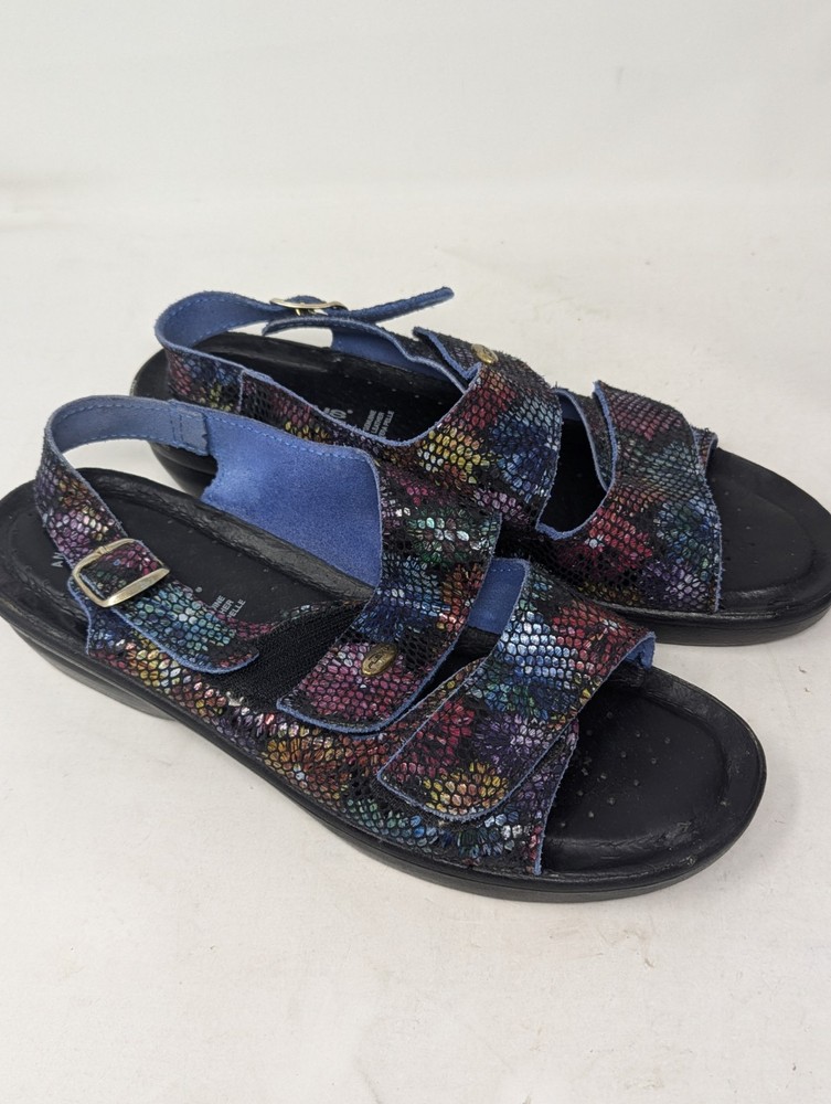 Spring Step FLEXUS Leather Rainbow Snake Skin Sandals Women Size 10 US/EU 41