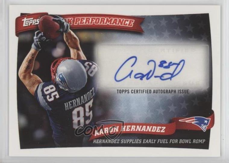 2010 Topps Peak Performance Auto Aaron Hernandez #PPA-AH Rookie Auto RC