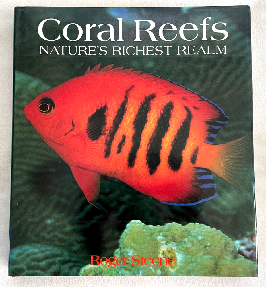CORAL REEFS Hardcover BOOK w/ DJ Collectible OCEAN TROPICAL FISH CRAB SEA DRAGON