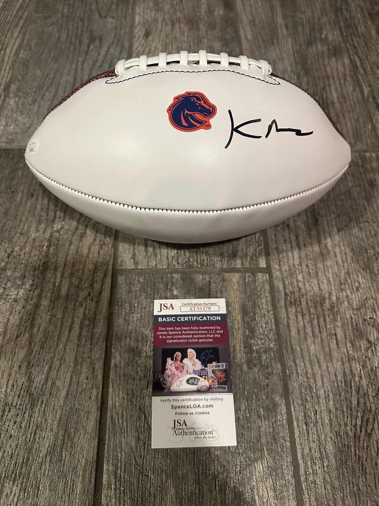 KELLEN MOORE SIGNED BOISE STATE BRONCOS FOOTBALL AUTOGRAPHED JSA COA