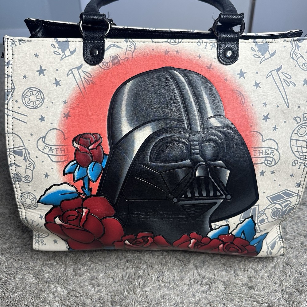 Loungefly Star Wars Darth Vader Tattoo Tote Bag Dark Side Disney medium black