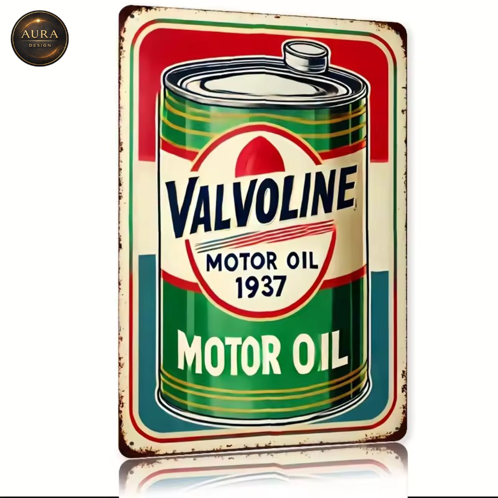 Valvoline Motor Oil 1937 Decorative Metal Sign – Vintage Wall Art Poster
