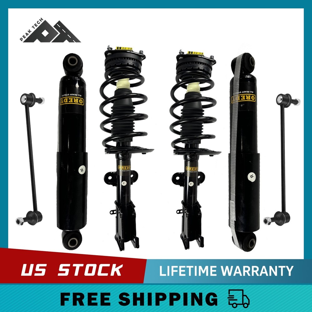 Front 2x Struts + 2x Sway Bars + 2x Rear Shocks for Town Country Grand Caravan