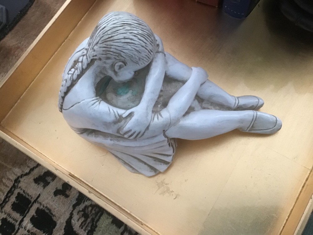 Swedish Plaster Sleeping Ballerina Figurine by Art Collectables Inc