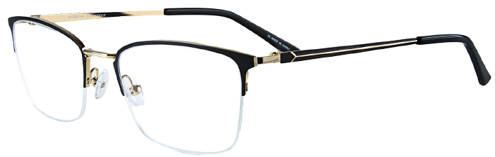 ALEXANDER JULIAN COLOURS PREVIN BLACK GOLD New Optical Eyeglass Frame For Men