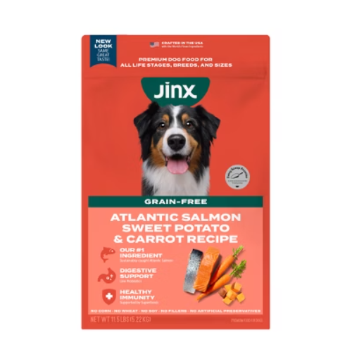 Jinx Grain-Free Salmon Sweet Potato & Carrot Dry Dog Food 4lb Bag  