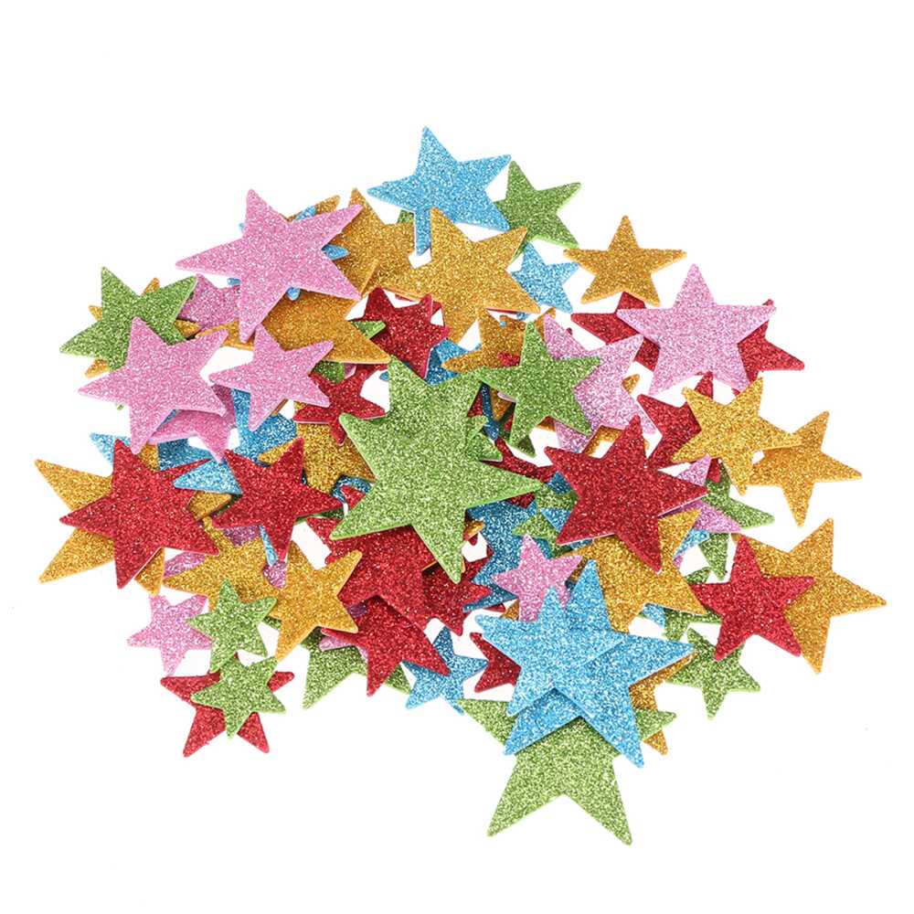 200 Glitter Star Stickers for Walls – Shiny Glittery Decorative Adhesive Stickers