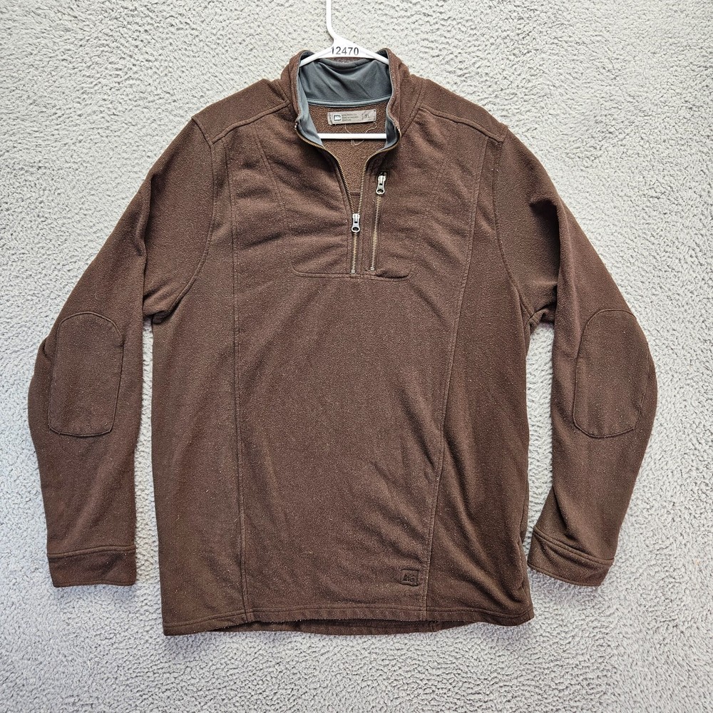 REI Co-op Sweater Mens Size XL Brown Fleece 1/4 Zip Pullover