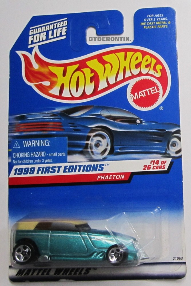 Hot Wheels First Editions Phaeton #14 1999 Teal MOMC