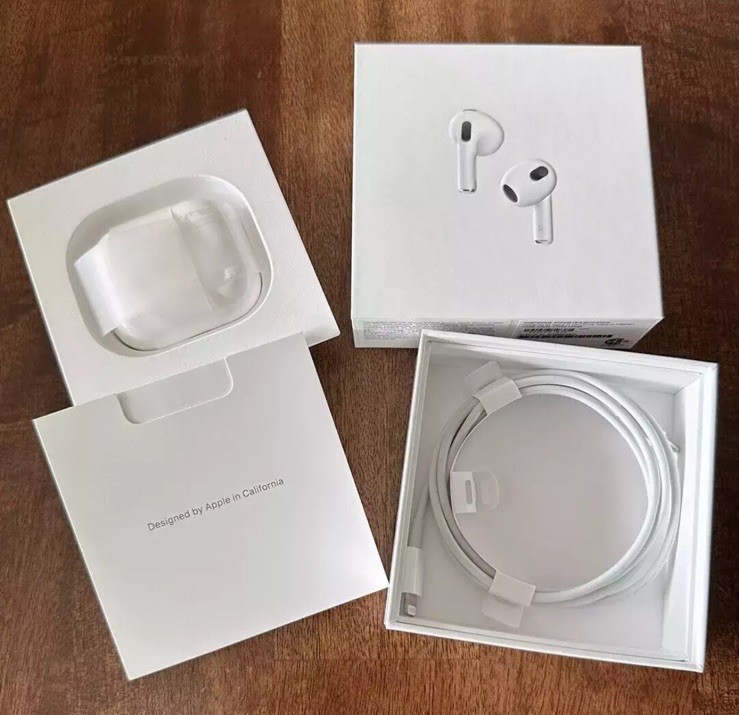 Apple 3rd Gen Bluetooth Earbuds - Left & Right Pair with Wireless Charging Case