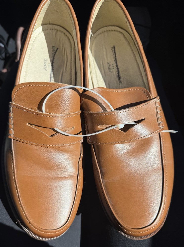 Banana Republic Men's Brown Leather Penny Loafers OrthoLite Size 9 M