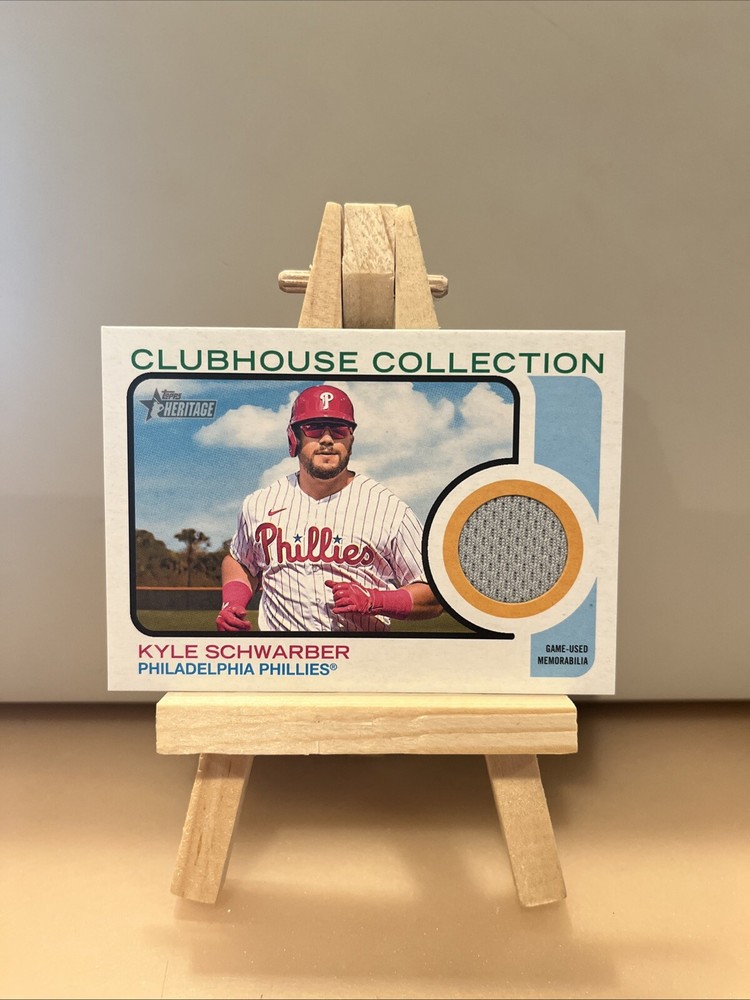 2022 Topps Heritage High Number  Kyle Schwarber Clubhouse Collection Phillies