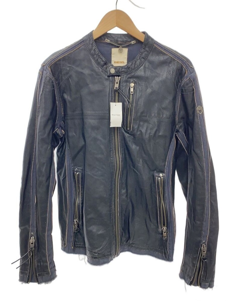 Diesel Leather Jacket Blouson/L/Sheep Leather/Blk/Plain/Black 7734