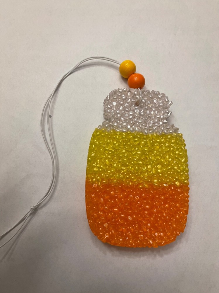 Seasonal Car Freshie - Halloween - Candy Corn - Pumpkin Pecan Waffle Scent-image