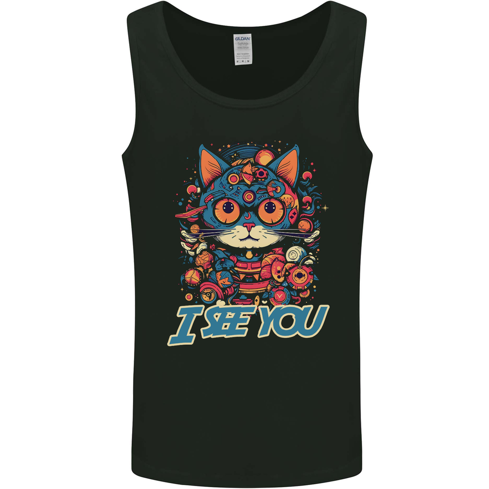 Kawaii Cat Mens Vest Tank Top