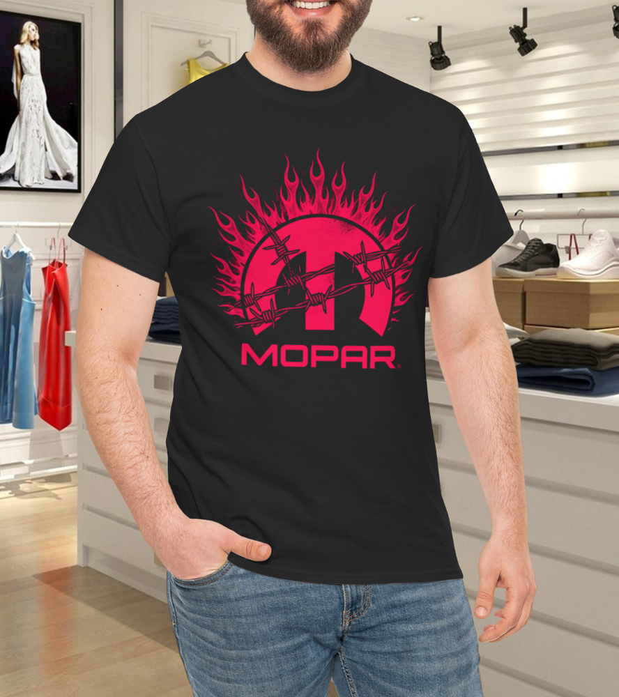 Mopar barbed flames Cotton Unisex T-shirt