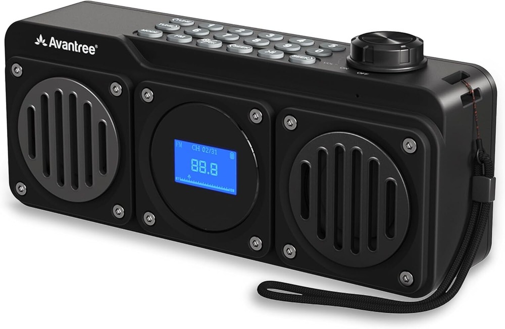 Superb Sound Boombyte Portable FM Radio with Bluetooth Speaker for Premium Audio On-the-Go