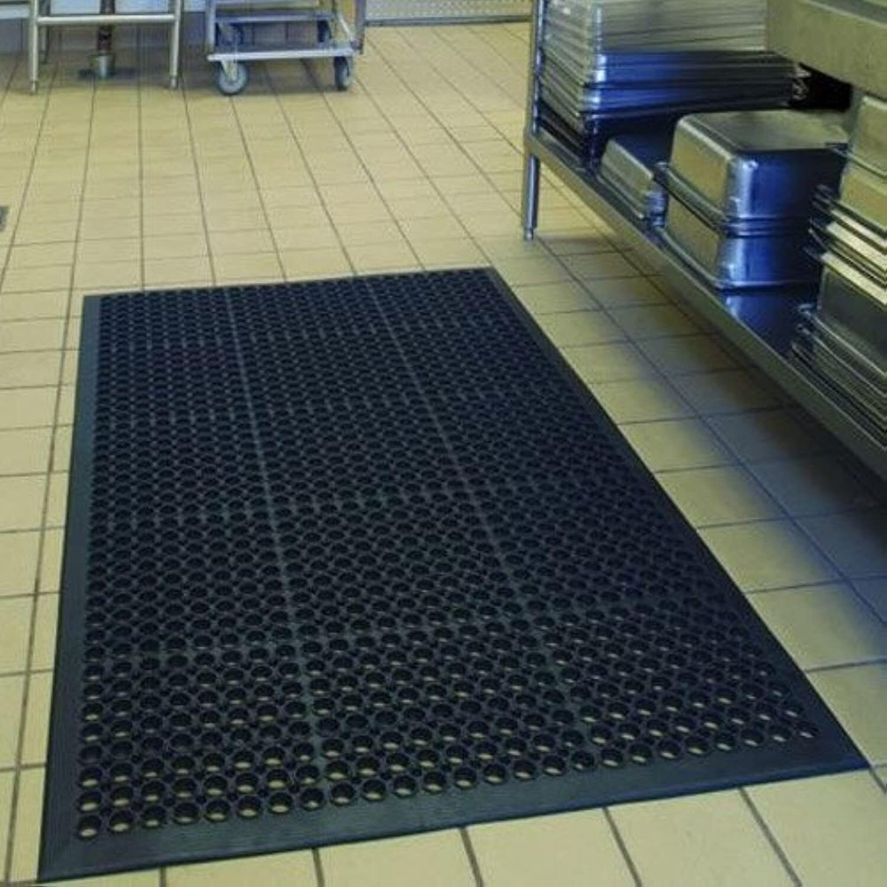 Rubber Outdoor Mats Commercial Restaurant Kitchen Anti Fatigue Rubber Drainage