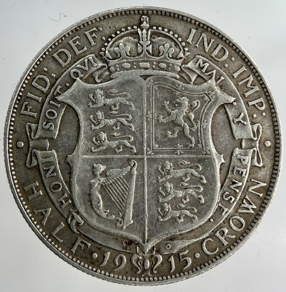 1915 George V Silver Half-Crown Coin | High Grade Collectible British Currency