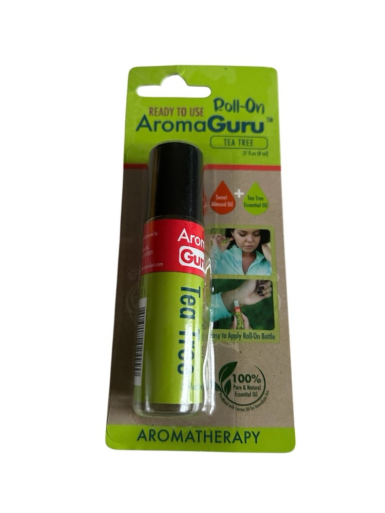 Aroma Guru Roll-On  Aromatherapy Tea Tree or Peppermint Scented