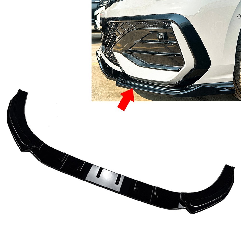 Glossy Black Front Bumper Splitter Lip Diffuser Spoiler For VW Golf MK8.5 24-25