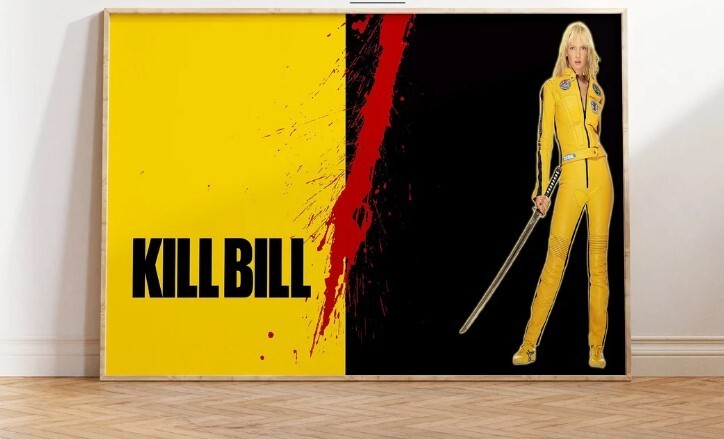 Kill Bill Film Poster, Quentin Tarantino Movie Art Print, Vintage Cinema 4