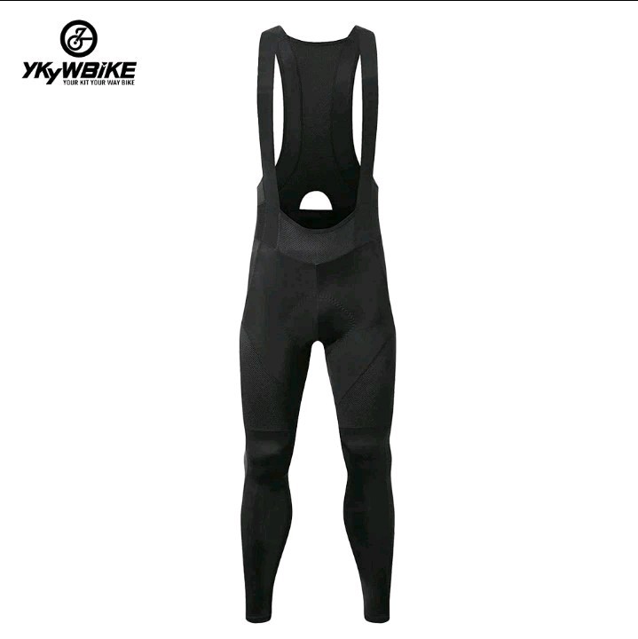 YKYWBIKE Men's Cycling Bib Tights With Pocket Trousers Pro Road Bike Long Pants
