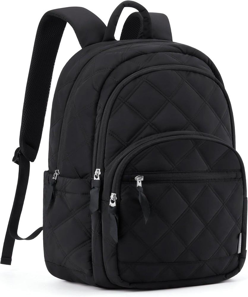 BAGSMAT Travel Laptop Backpack, Cute College Backpack for Women, Black