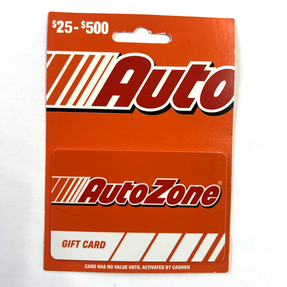AutoZone Gift Card $25–$500 for Auto Parts & Accessories – No Expiry – Physical-image