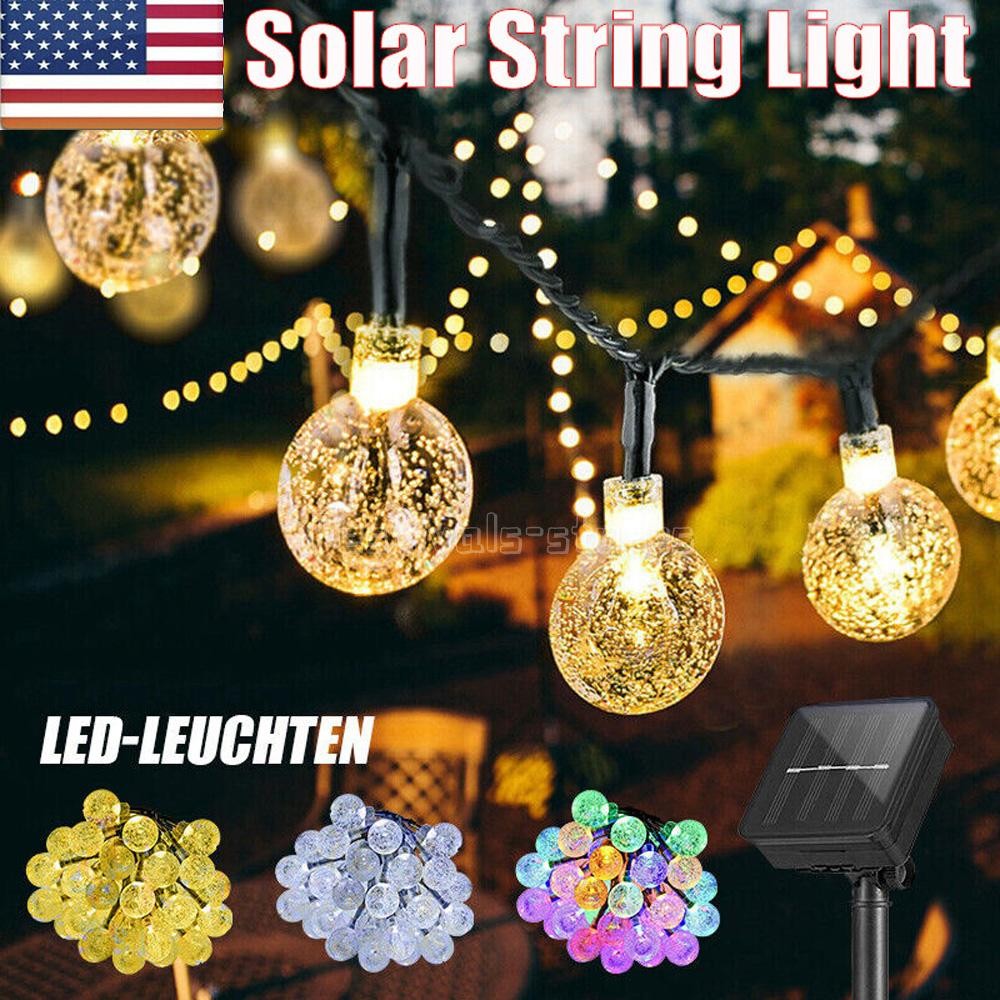 50 LED Solar String Lights Patio Party Yard Garden Wedding Waterproof Outdoor