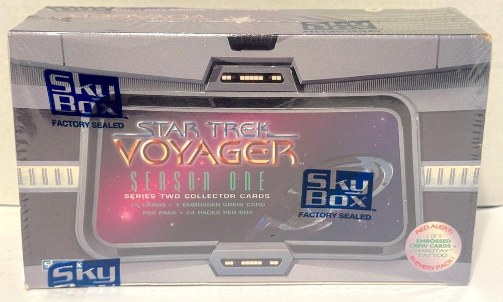 1995 Star Trek Voyager Season 1 Series 2 Jumbo Trading Cards 24-Pack Box