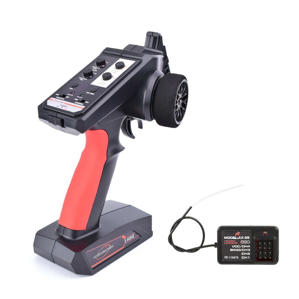 2.4GHz 4CH RC Remote Control Transmitter and Receiver Set for Cars and Boats
