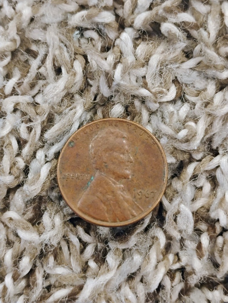1967 Rare Lincoln Penny Error No Mint Mark L WE Trust on Rim