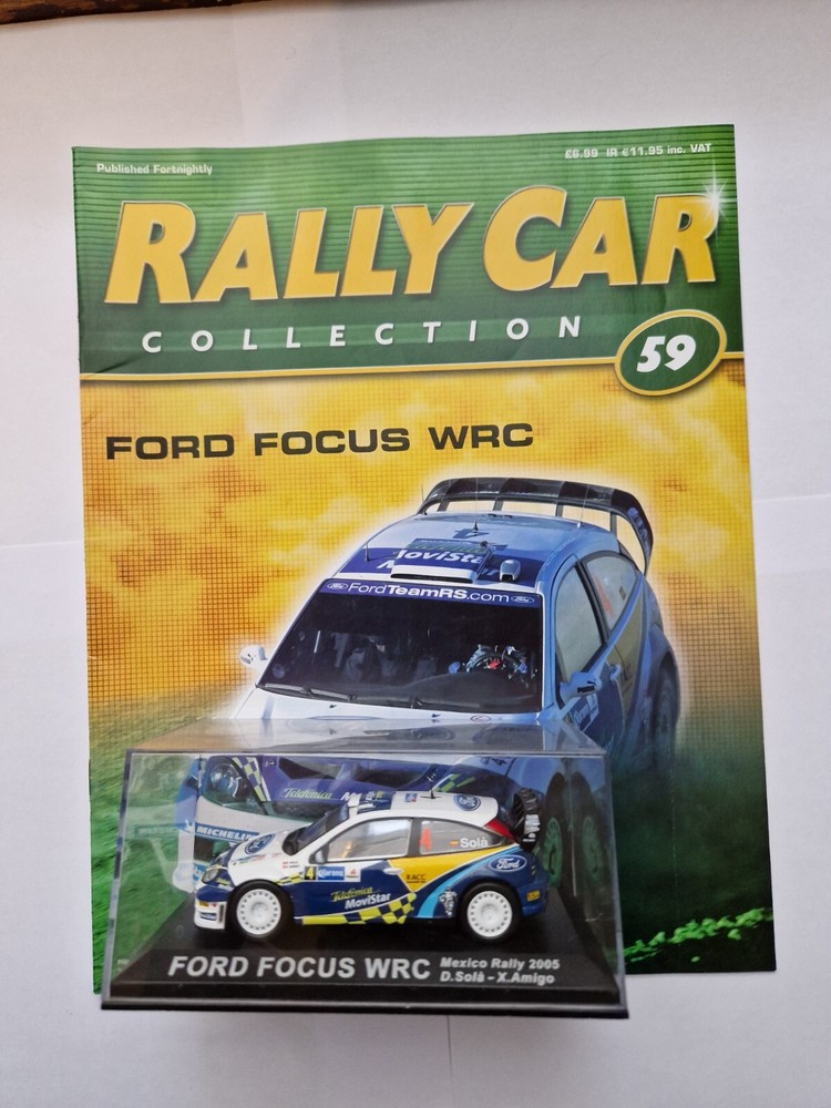 IXO DEAGOSTINI 1/43 FORD FOCUS WRC MEXICO RALLY 2005 DIECAST CAR + MAG