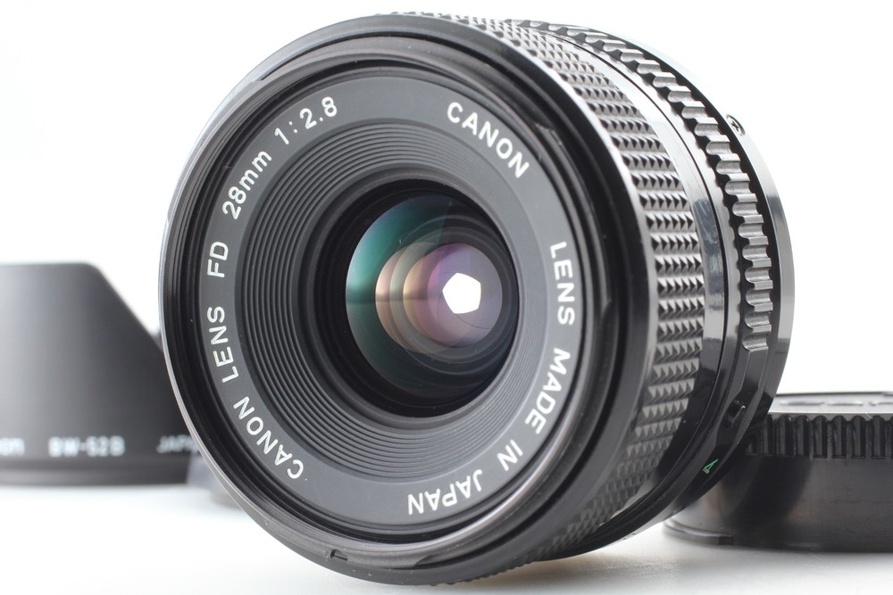 [Near MINT w/Hood] Canon New FD NFD 28mm f2.8 MF Wide Angle Lens From JAPAN