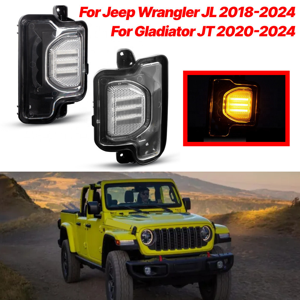 Side Mirror Turn Signal Light For Jeep Wrangler JL 2018-24 Gladiator JT  2020-24