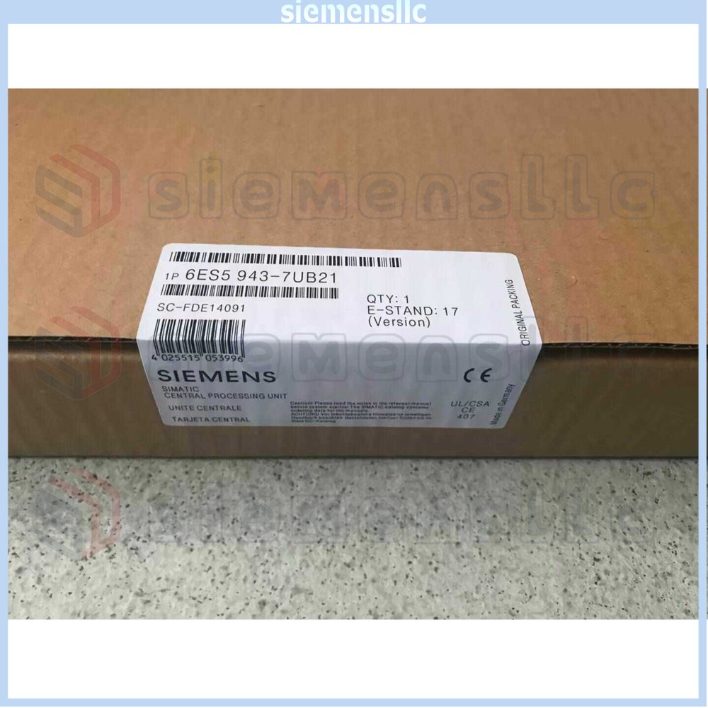 6ES5943-7UB21 Siemens SIMATIC S5, CPU 943 Central Processing Unit Fast Shipping