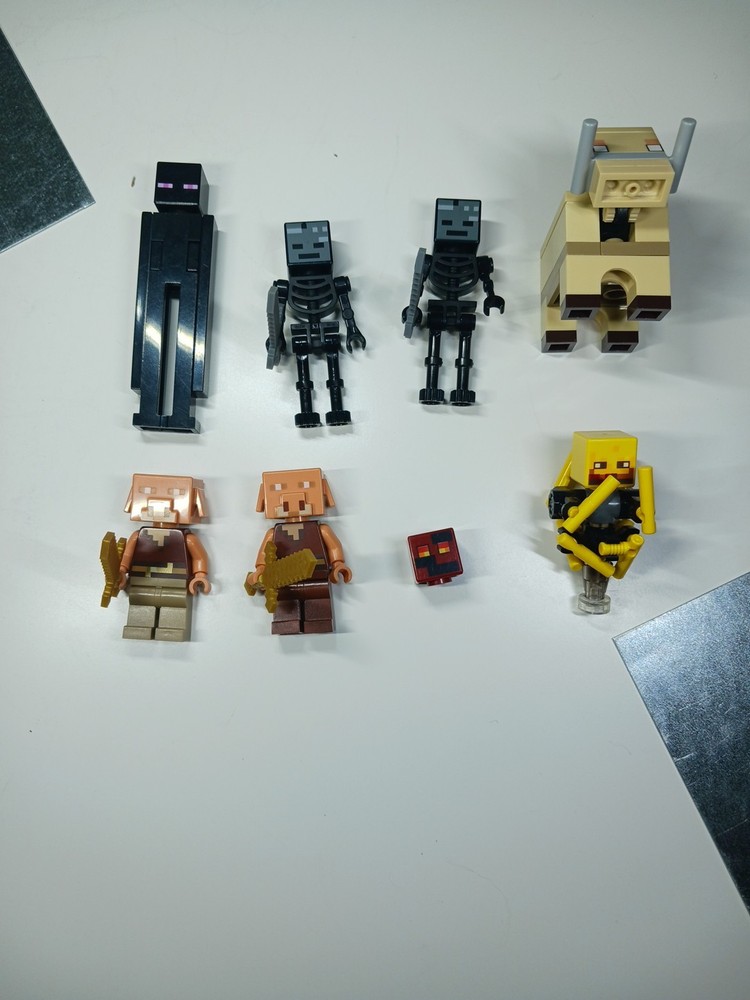 Lego Minecraft LOT OF Nether Figures 6 Plus Magma Cube And Brick Built Hoglin