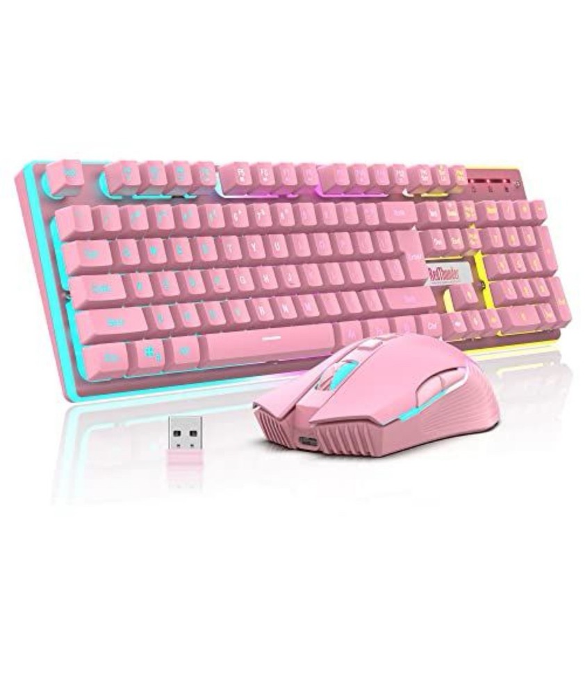 RedThunder K10 Wireless Gaming Keyboard and Mouse Combo with LED Backlight and Rechargeable Design