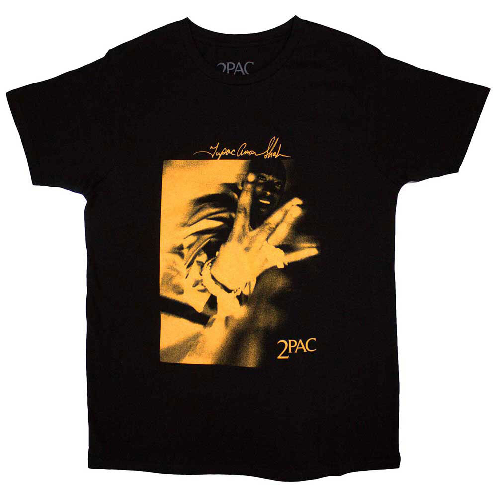 Tupac Fingers Orange Tone Graphic T-Shirt for Fans